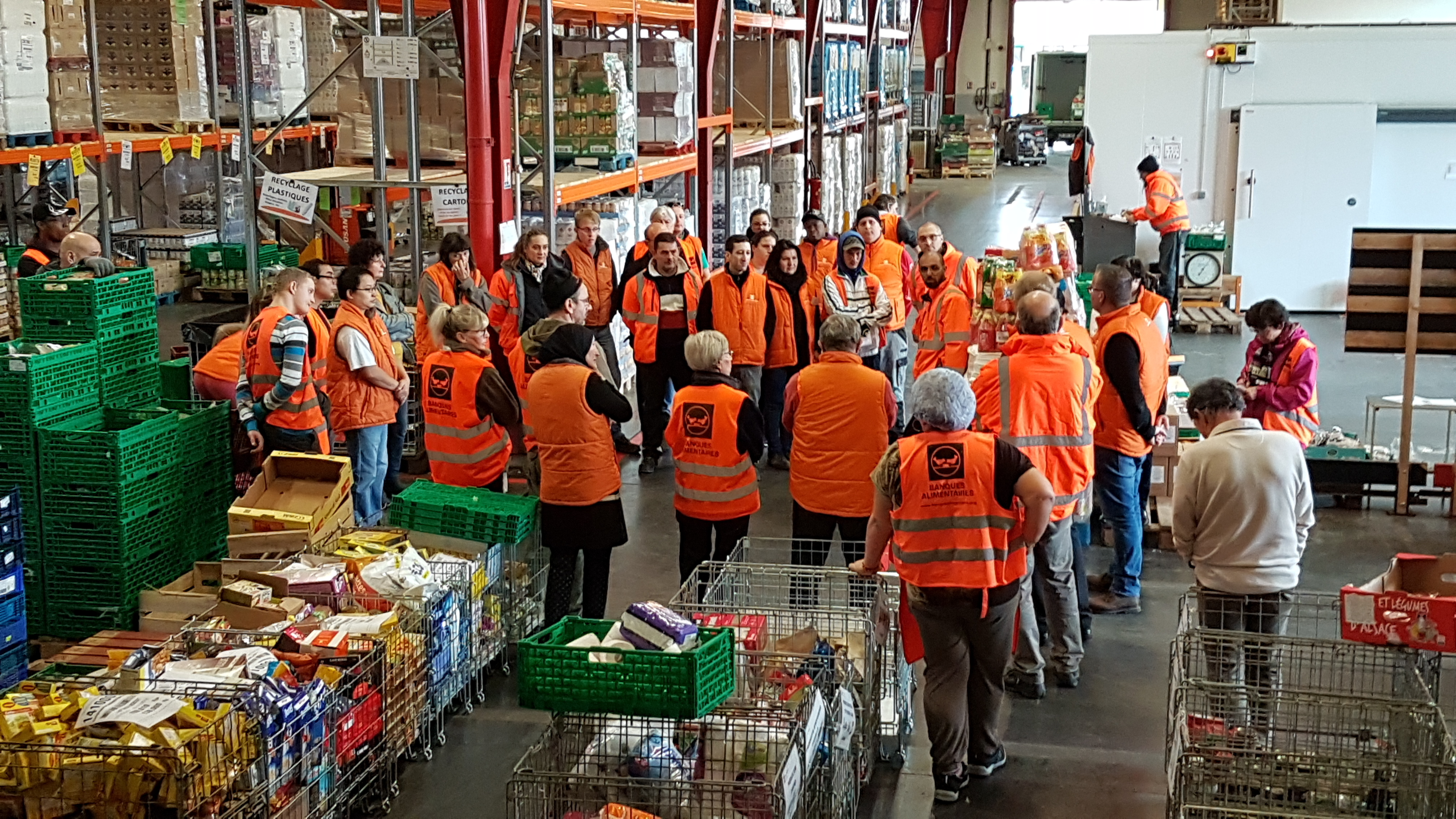 Les bénévoles et salariés de la Banque Alimentaire du Bas-Rhin